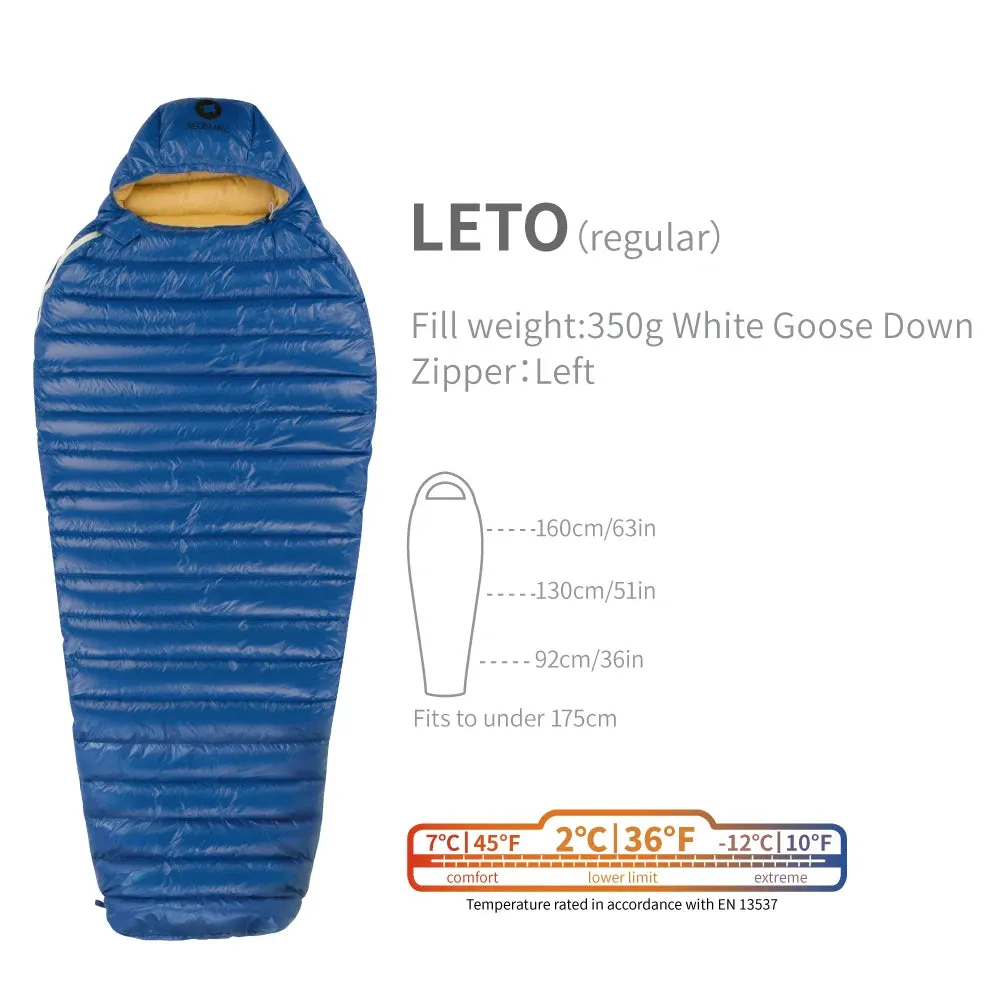 AEGISMAX LETO 2 Degree 700FP Ultra Dry Goose Down Sleeping Bag Ultralight Bag for Men & Women