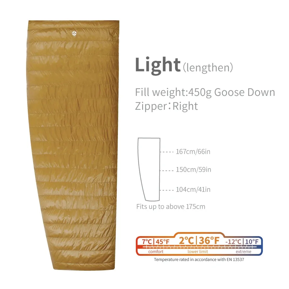 AEGISMAX Light 2 Degree 800FP Goose Down Sleeping Bag Ultralight Sleeping Bag for Men & Women
