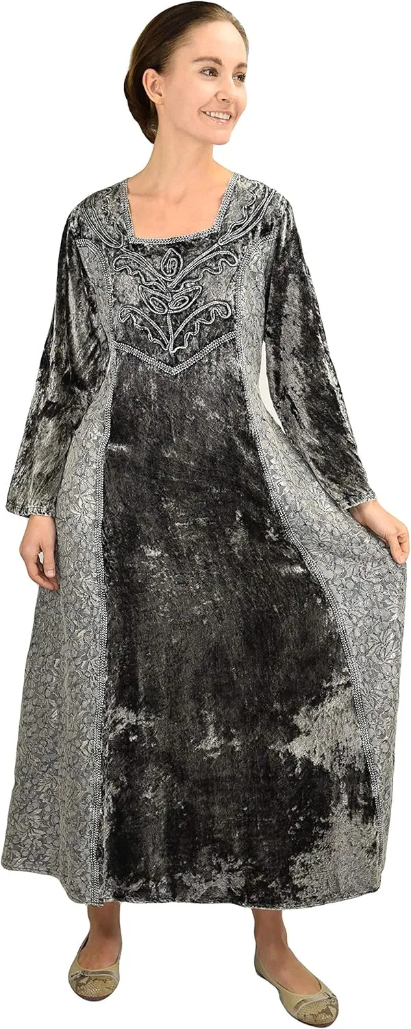 Agan Traders Women's 2025 Renaissance Vintage Long Dress Gown Maxi