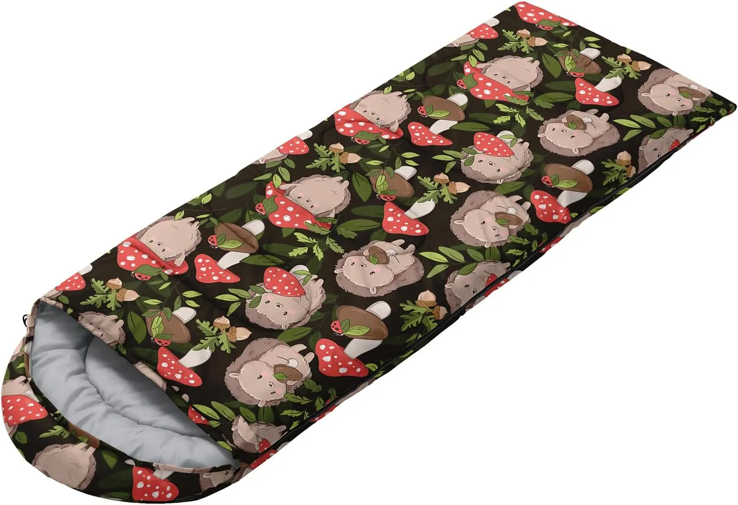 AILONEN Blue Butterfly Sleeping Bags,Lightweight & Waterproof,3 Season Warm & Cool Weather,Fairy Forest Flower Sleeping Bags for Kids,Girls,Adults,Travelling,Outdoors
