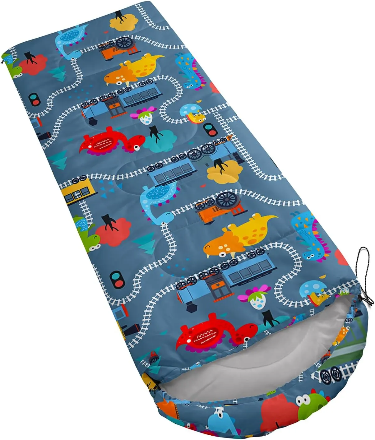 AILONEN Dolphin Camping Sleeping Bag for Boys Girls Adults,Lightweight & Waterproof,3 Season Warm & Cold Weather,Portable,Blue Dolphin Sea Animal Print Sleeping Bag,Traveling,Camping,Hiking