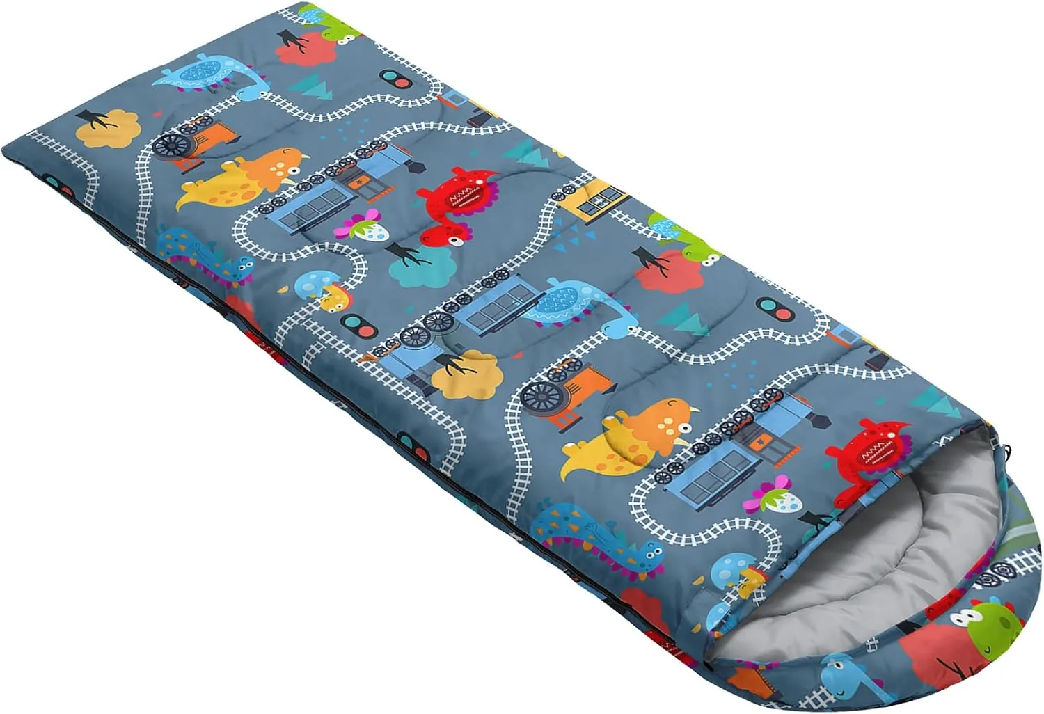 AILONEN Dolphin Camping Sleeping Bag for Boys Girls Adults,Lightweight & Waterproof,3 Season Warm & Cold Weather,Portable,Blue Dolphin Sea Animal Print Sleeping Bag,Traveling,Camping,Hiking