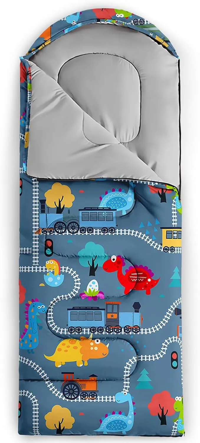 AILONEN Dolphin Camping Sleeping Bag for Boys Girls Adults,Lightweight & Waterproof,3 Season Warm & Cold Weather,Portable,Blue Dolphin Sea Animal Print Sleeping Bag,Traveling,Camping,Hiking