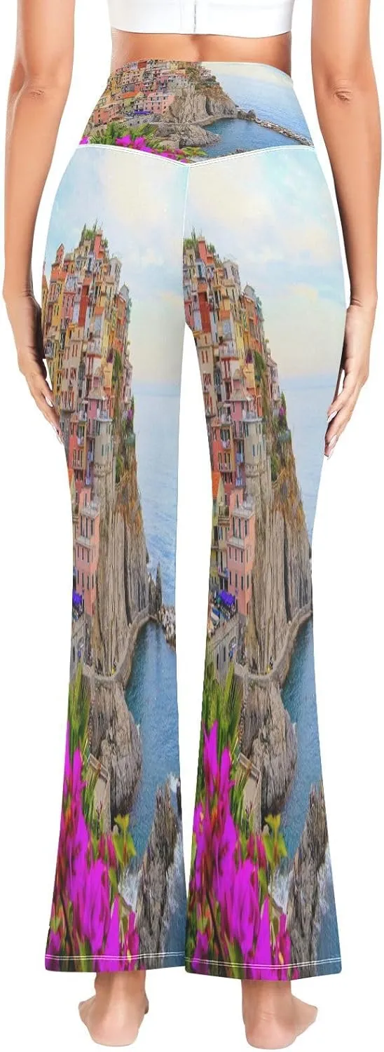 ALAZA Women's Rialto Bridge Venetian Flare Yoga Pants