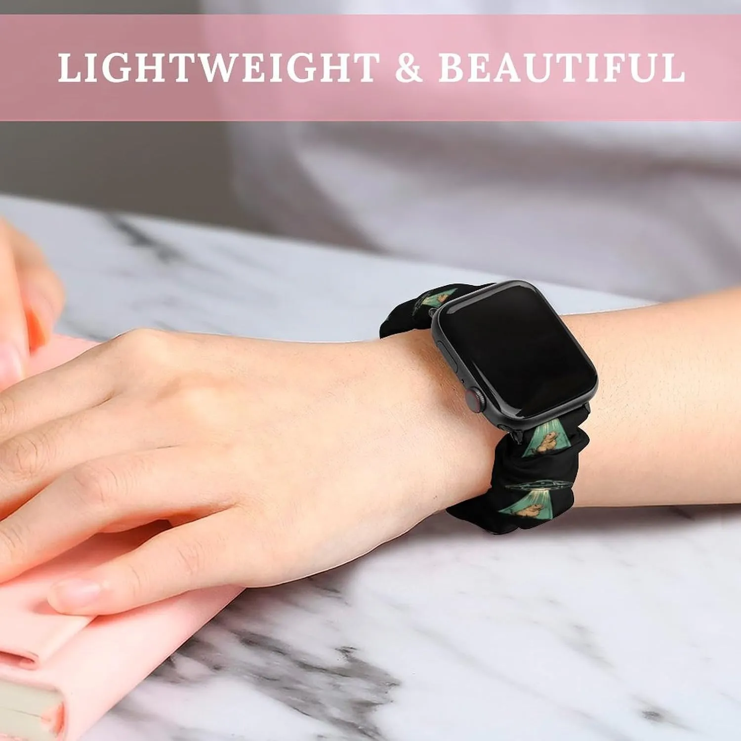Aliens Capybara Guinea Pigs Fashion Watch Strap Scrunchies Wristbands Compatible With IWatch Series