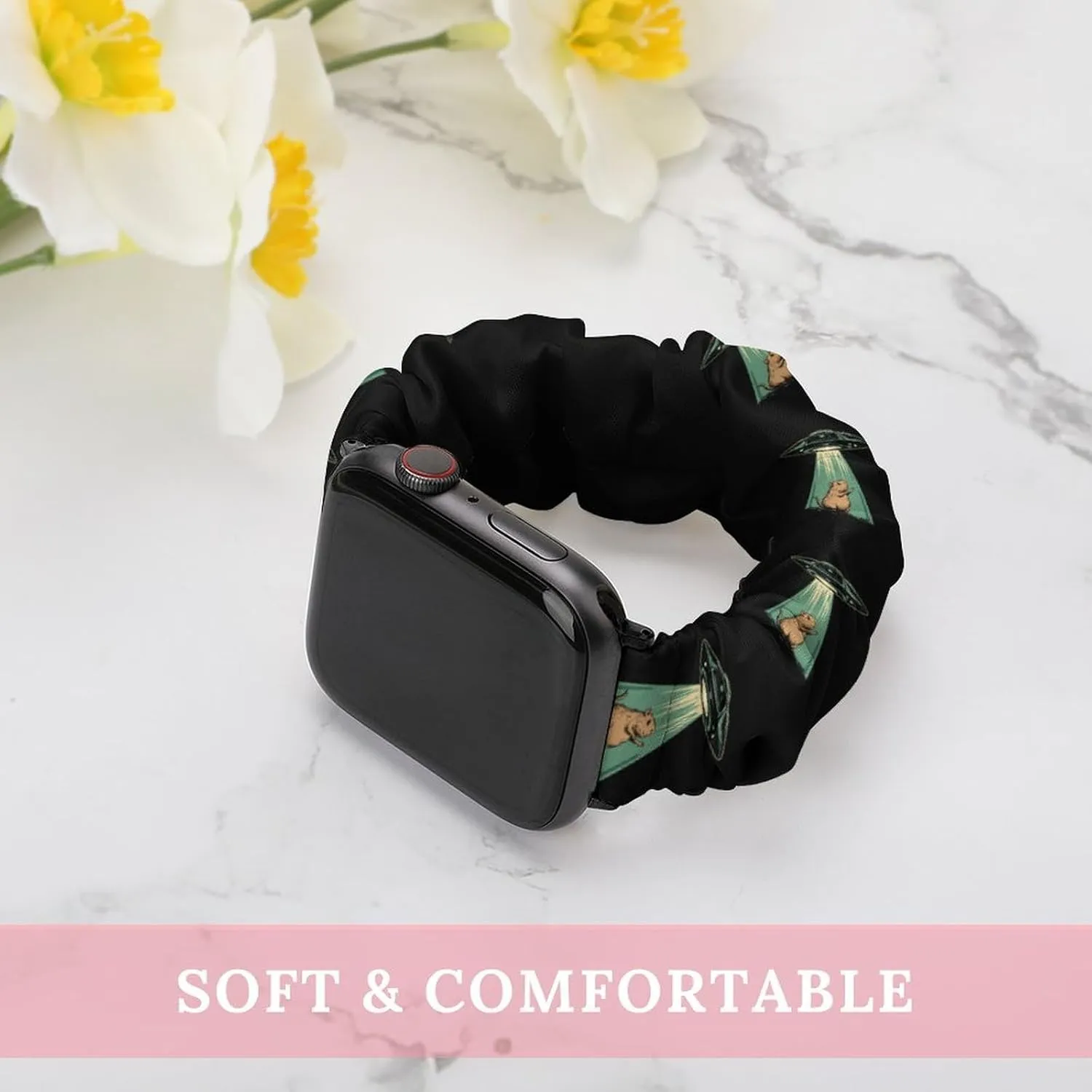 Aliens Capybara Guinea Pigs Fashion Watch Strap Scrunchies Wristbands Compatible With IWatch Series
