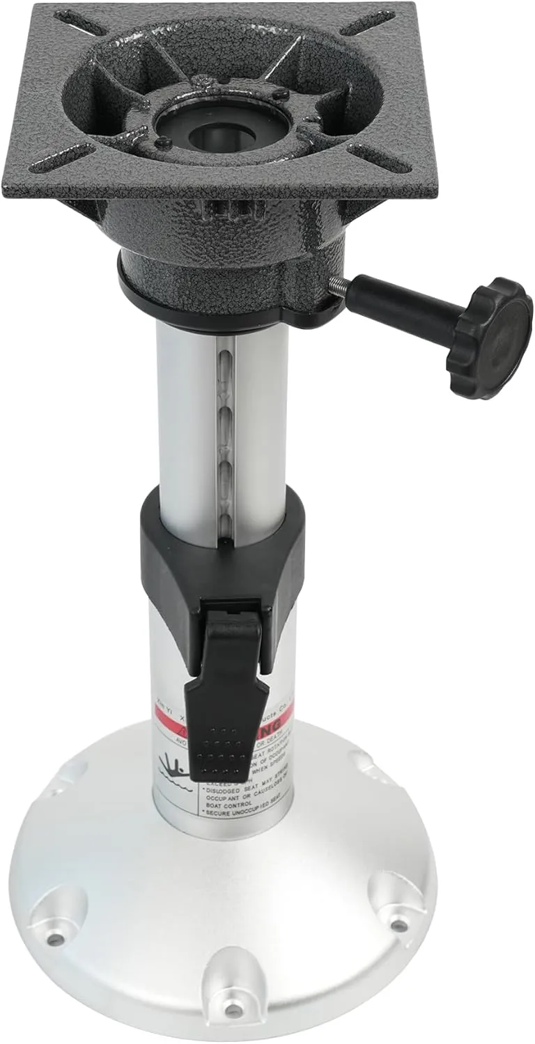 Aluminum Adjustable Height Locking Boat Seat Pedestals 13 to 18 Inches for Boat Seats(1pcs)