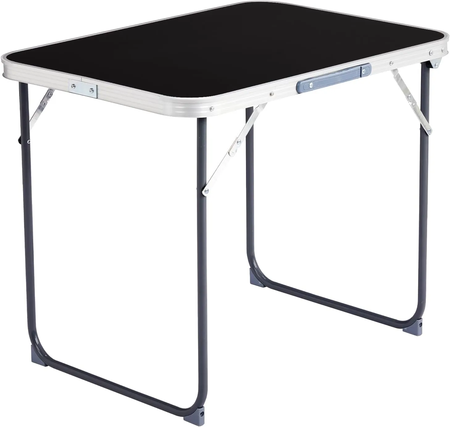 Aluminum Camping Folding Table, Easy Assemble, for Garden, Backyard, Courtyard, Beach. (Black, 27.56" Lx 19.69" Wx 23.62" H)
