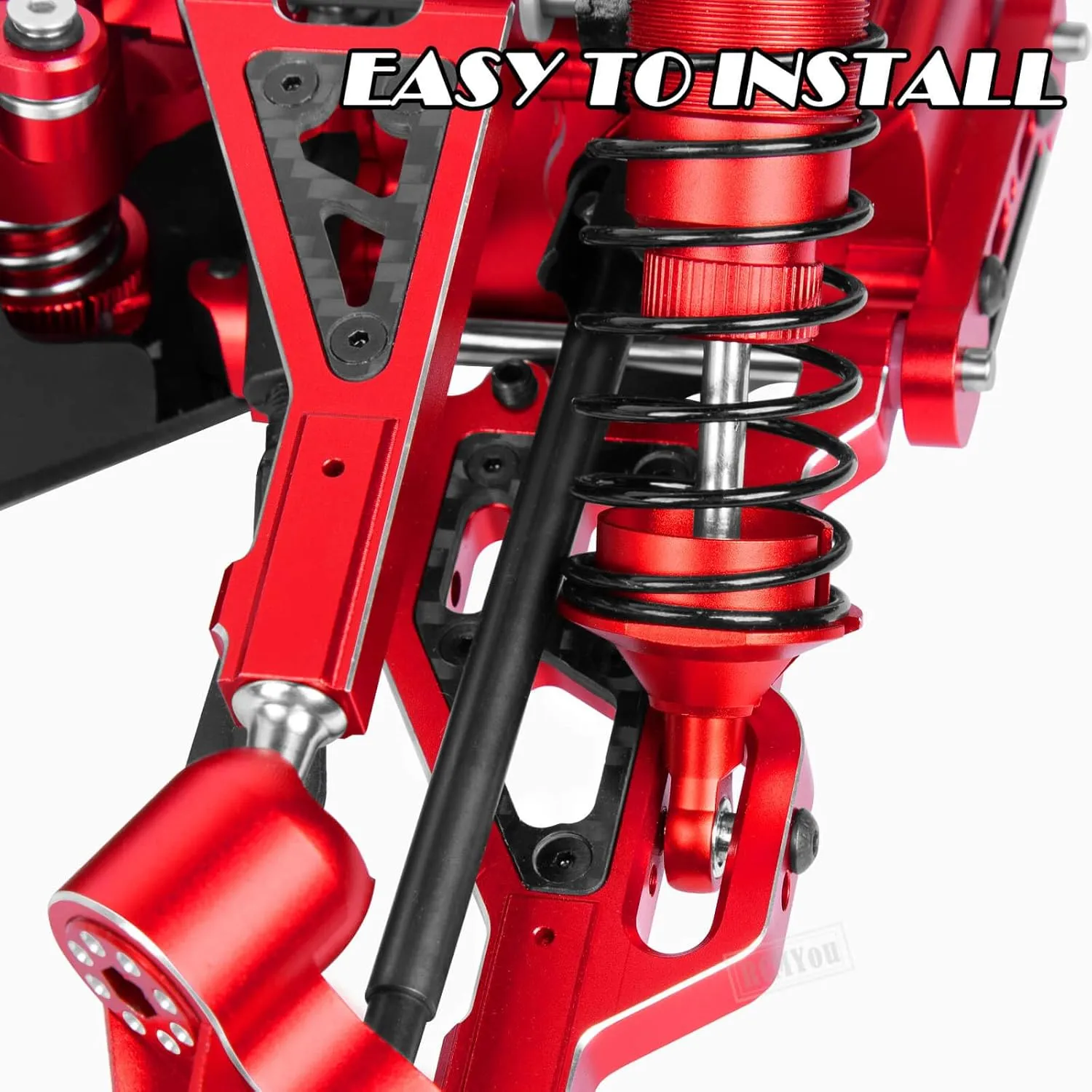 Aluminum Front Lower Suspension A Arms Upgrades Part for 1/8 Typhon 6S,1/7 Felony 6S BLX Infraction 6S BLX Limitless 6S BLX,2pcs Front Lower Arms Hops up w/Pivot Balls,Red