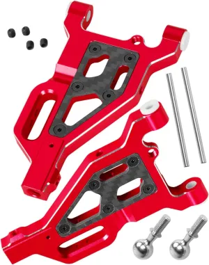 Aluminum Front Lower Suspension A Arms Upgrades Part for 1/8 Typhon 6S,1/7 Felony 6S BLX Infraction 6S BLX Limitless 6S BLX,2pcs Front Lower Arms Hops up w/Pivot Balls,Red