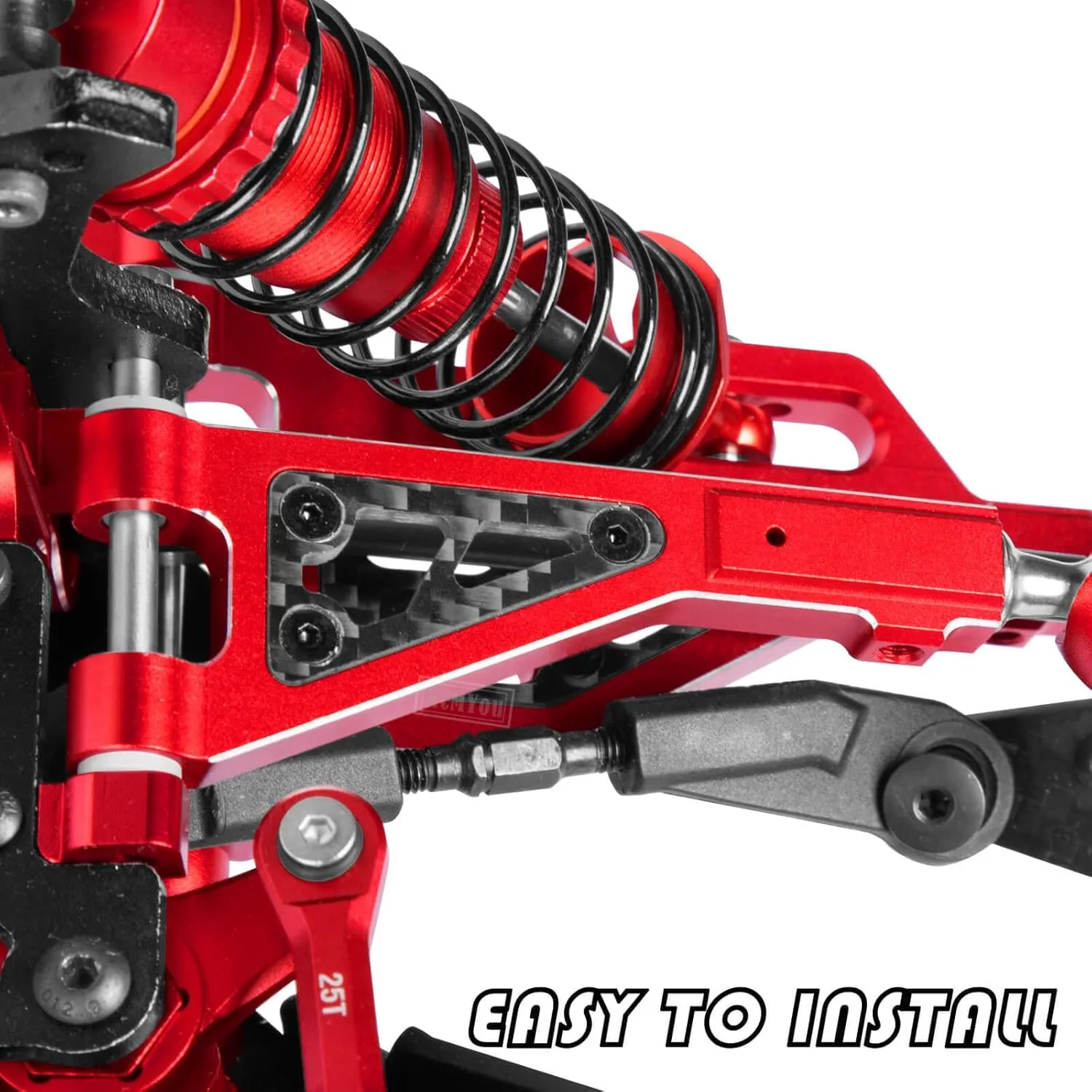 Aluminum Front Upper Suspension A Arms Upgrades Part for 1/8 Typhon 6S,1/7 Felony 6S BLX Infraction 6S BLX Limitless 6S BLX,2pcs Front Upper Arms Hops up w/Pivot Balls,Red