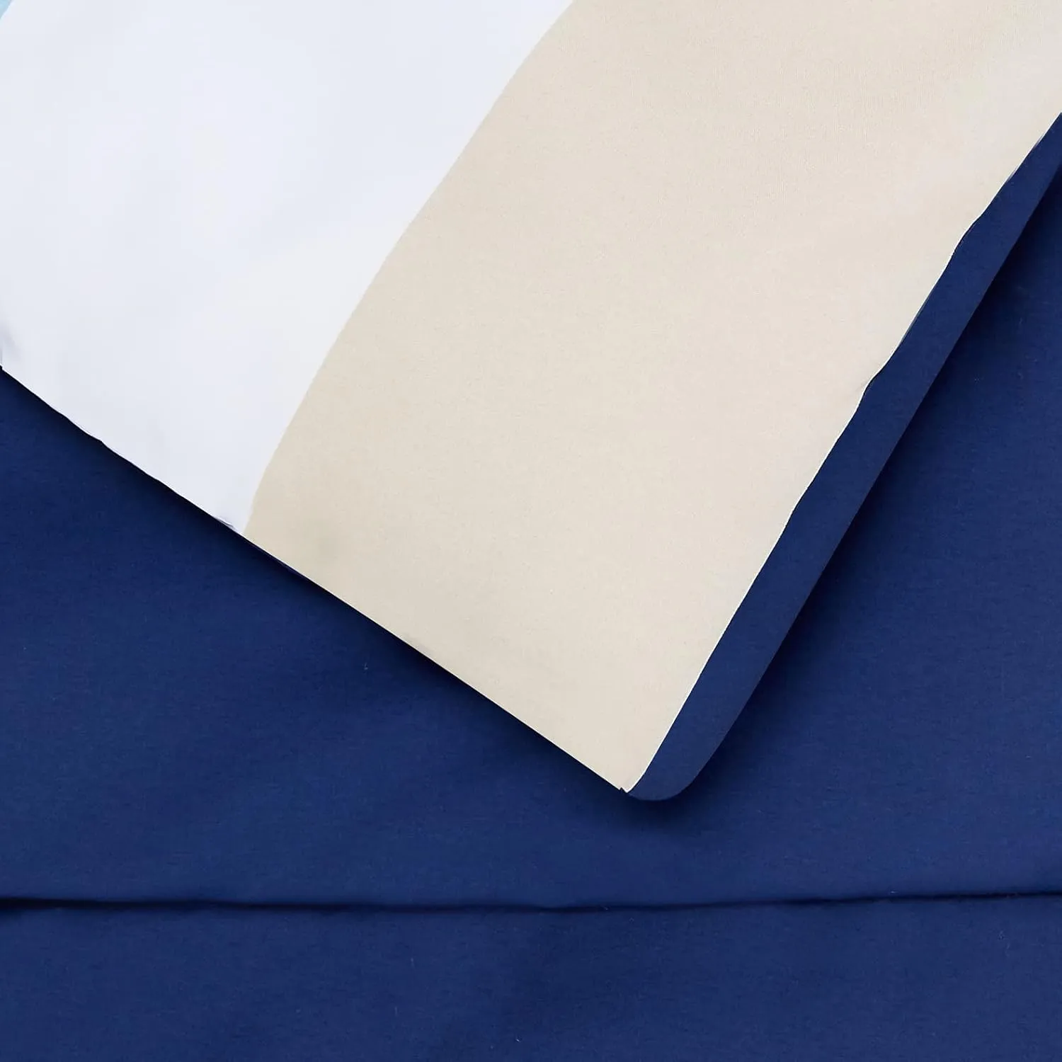 Amazon Basics 5-Piece Lightweight Microfiber Comforter Set with Sheets ,Bed-in-a-Bag Sheets, Blue Striped Bedding, Twin/Twin XL