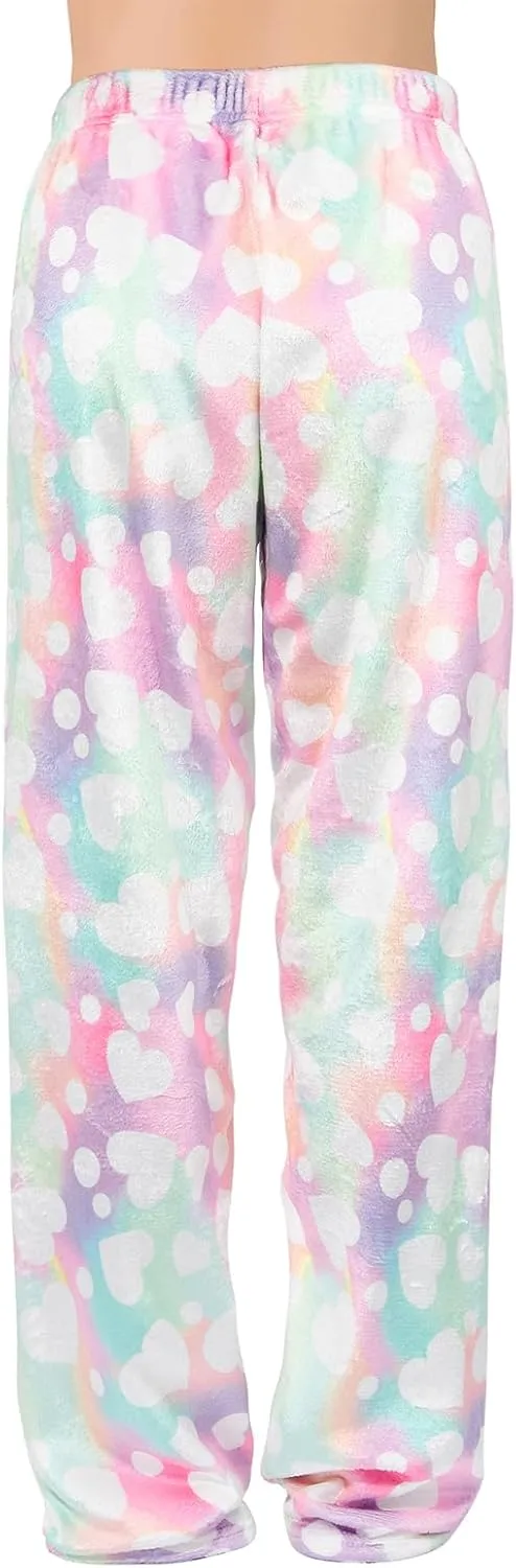 American Trends Womens Plush Pajama Pants Soft Fuzzy Pajama Bottoms for Women Cozy Pj Fleece Lounge Pants