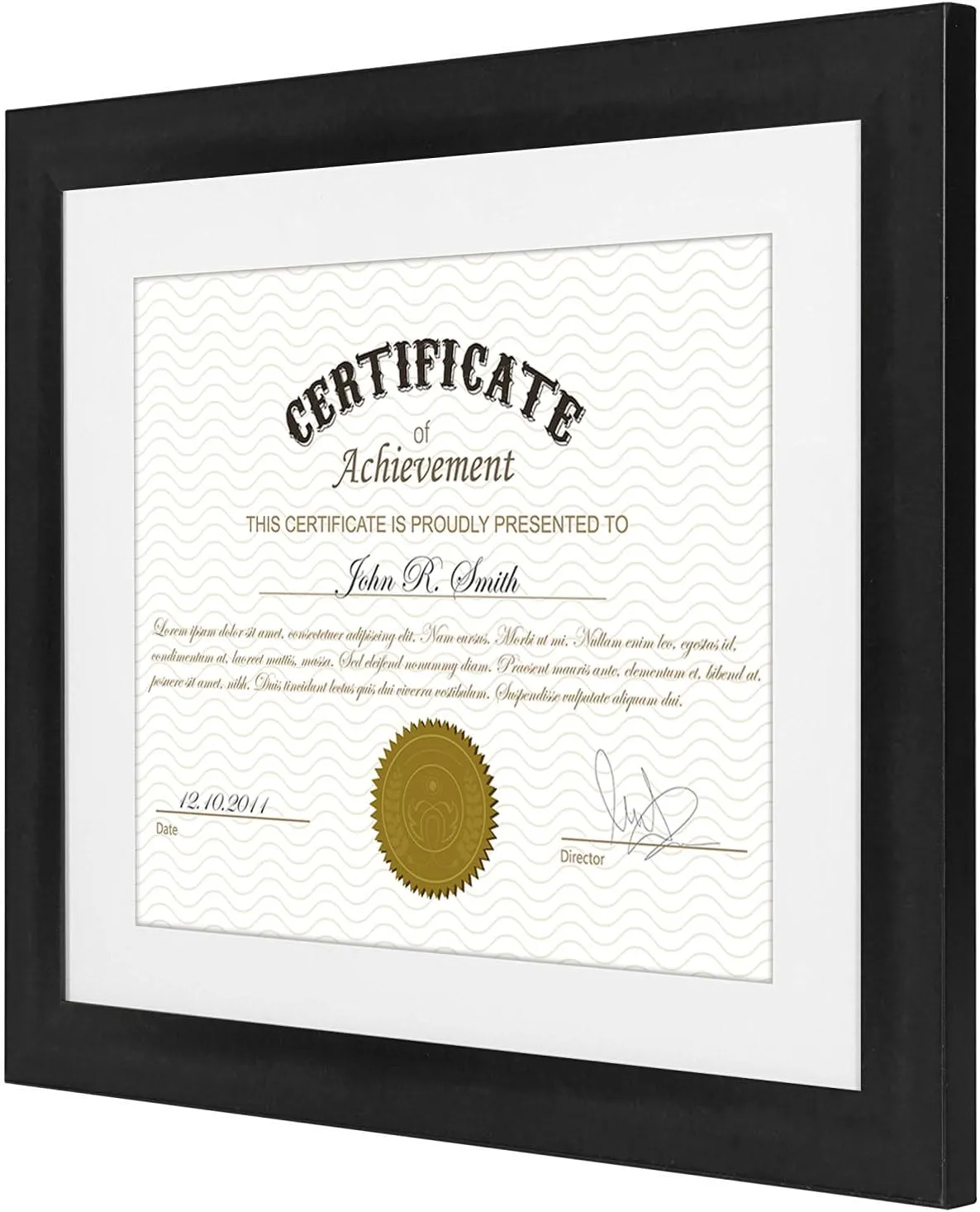 Americanflat 11x14 Diploma Frame with Shatter-Resistant Glass - Set of 2 - Use as 8.5x11 Frame with Mat or Display 11x14 Documents Without Mat - Legacy Collection - Certificate Frames for Wall - Black
