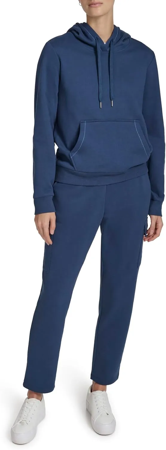 Andrew Marc Women's Fleece Pullover Hooded Top