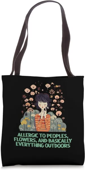 Annoying allergy season with funny pollen and tissues paper Tote Bag