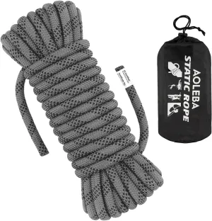 AOLEBA 10.5 mm Static Climbing Rope 10M(32ft) 20M(64ft) 30M(96ft) 50M(160ft) 70M(230ft) Outdoor Rock Climbing Rope, Escape Rope Ice Climbing Equipment Fire Rescue Parachute Rope