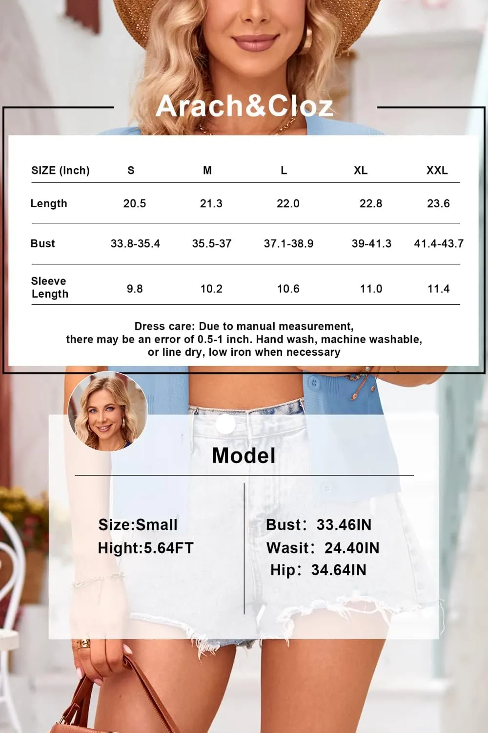 Arach&Cloz Women's Lightweight Summer Business Casual Cropped Short Sleeve Cardigan