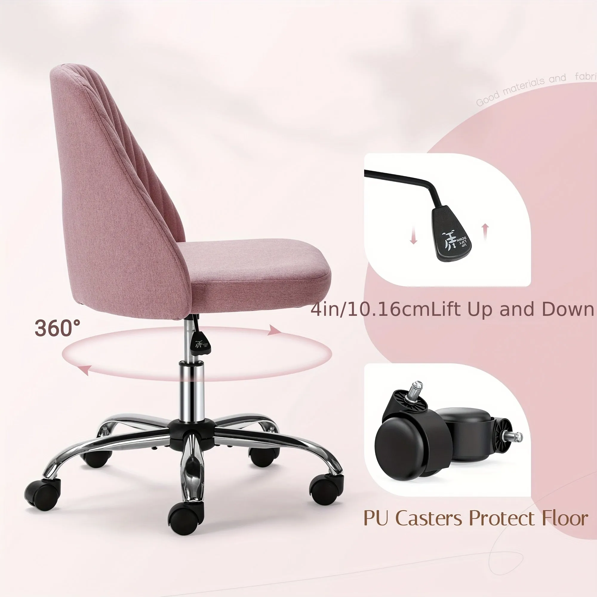 Armless Office Chair Cute Desk Chair