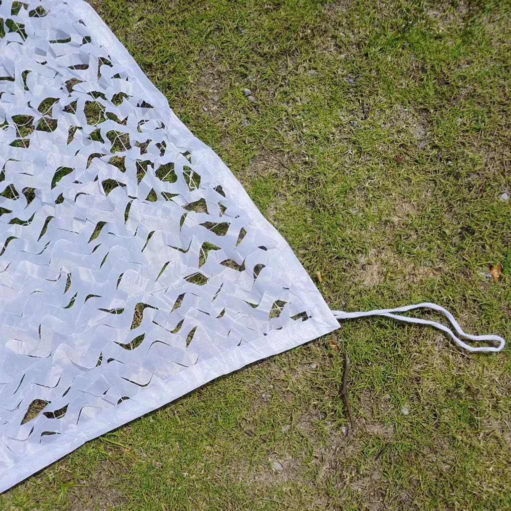 Army Camouflage Net White UV Resistant Camo Shade Netting for Camping, Hunting, Shooting, Blind, Woodland,Sunscreen Netting Military Theme Party Decoration