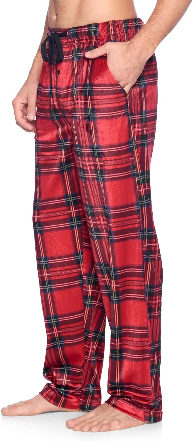 Ashford & Brooks Men's Fleece Pajama Pants, Fuzzy Soft Sleep Lounge Bottoms