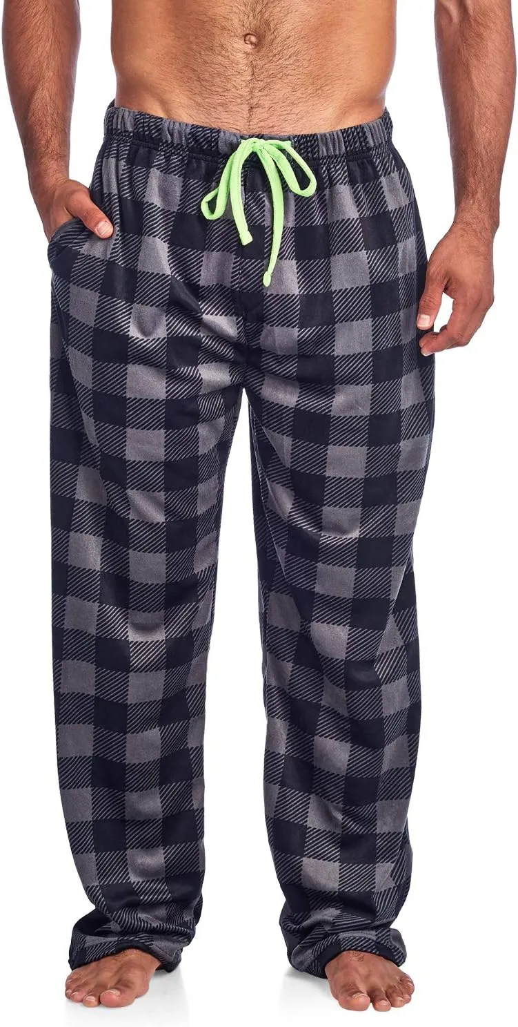 Ashford & Brooks Men's Fleece Pajama Pants, Fuzzy Soft Sleep Lounge Bottoms