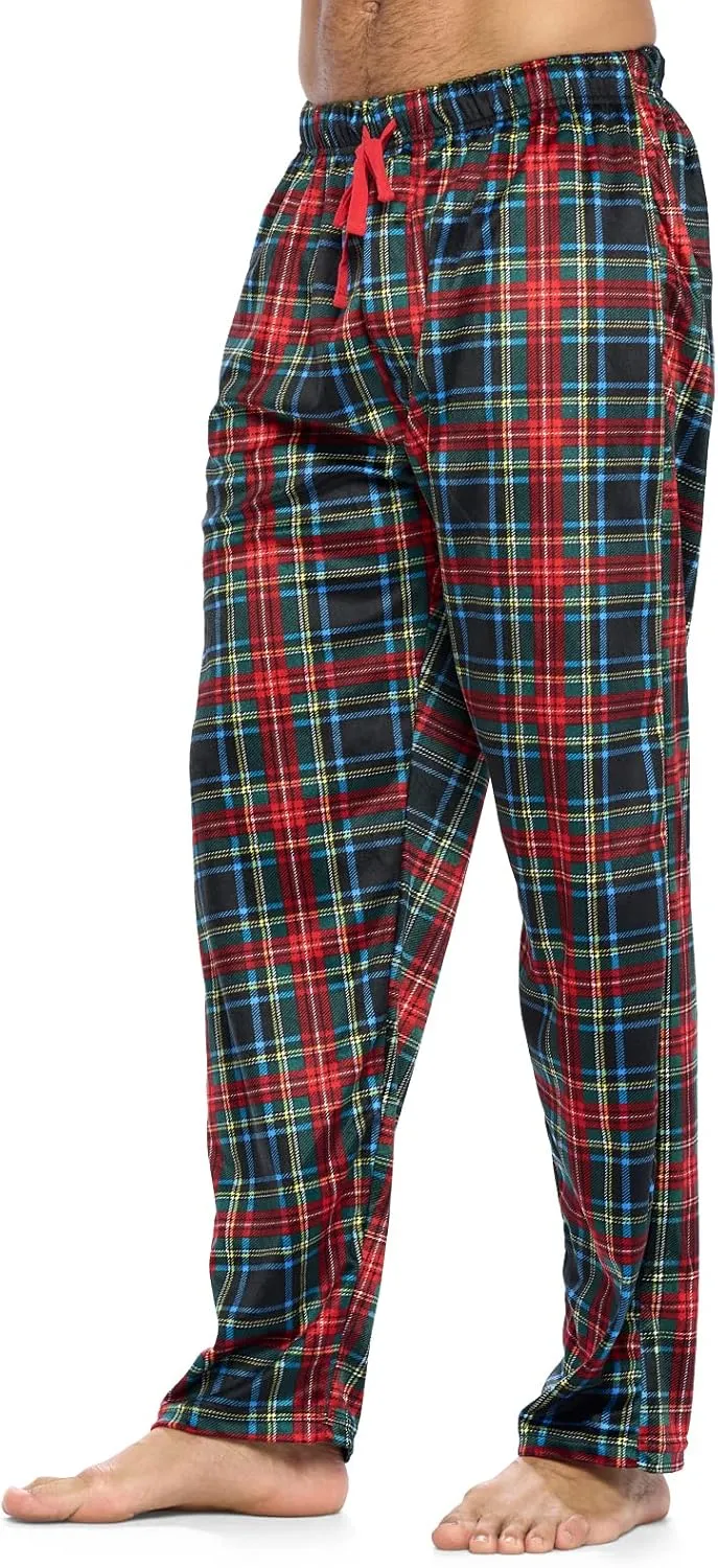 Ashford & Brooks Men's Fleece Pajama Pants, Fuzzy Soft Sleep Lounge Bottoms
