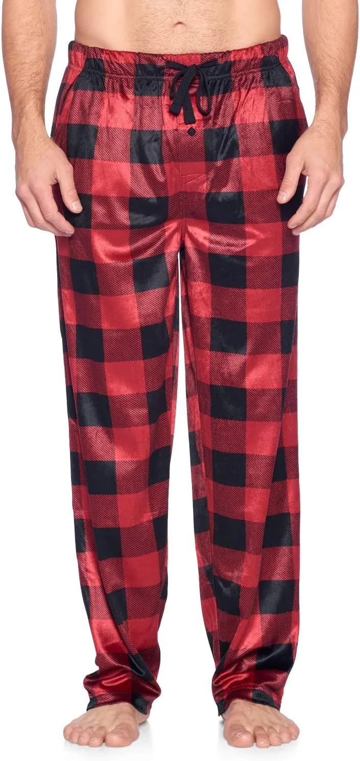 Ashford & Brooks Men's Fleece Pajama Pants, Fuzzy Soft Sleep Lounge Bottoms