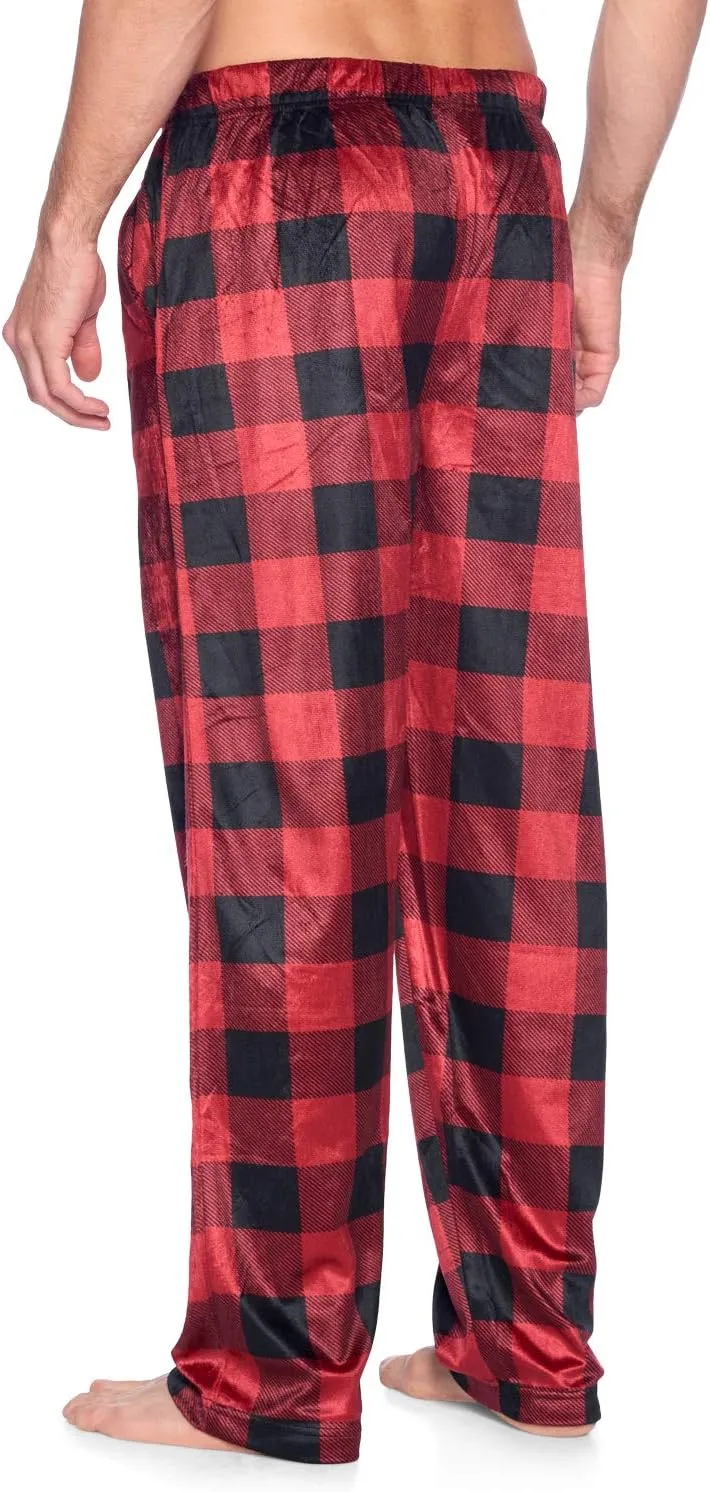 Ashford & Brooks Men's Fleece Pajama Pants, Fuzzy Soft Sleep Lounge Bottoms