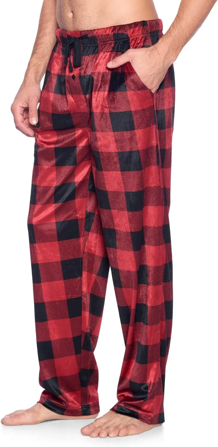 Ashford & Brooks Men's Fleece Pajama Pants, Fuzzy Soft Sleep Lounge Bottoms