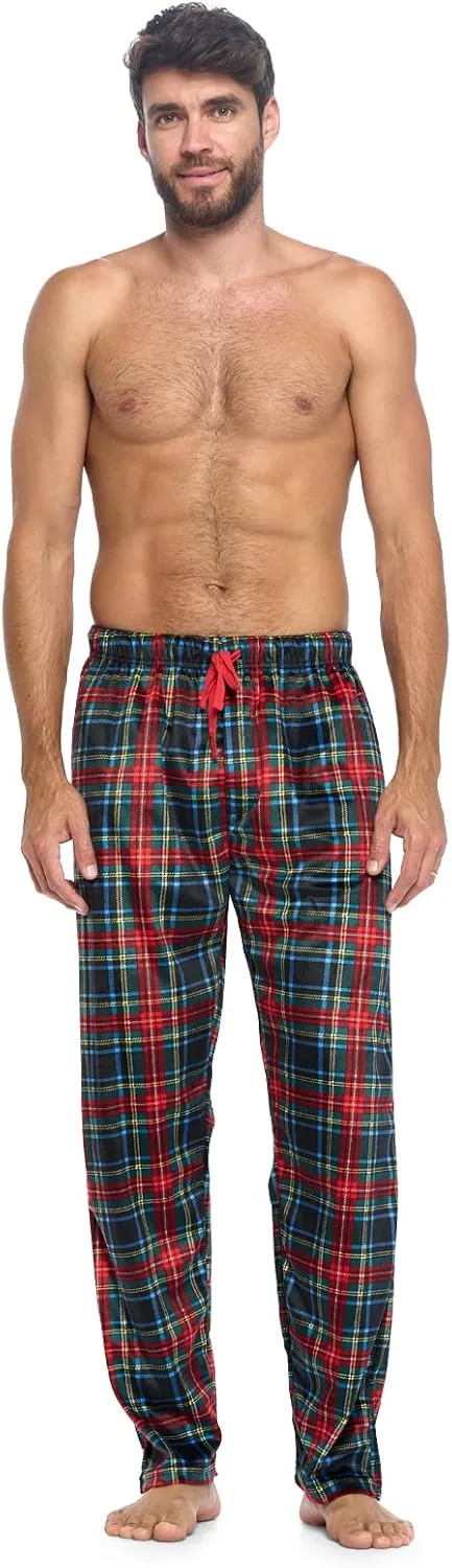 Ashford & Brooks Men's Fleece Pajama Pants, Fuzzy Soft Sleep Lounge Bottoms