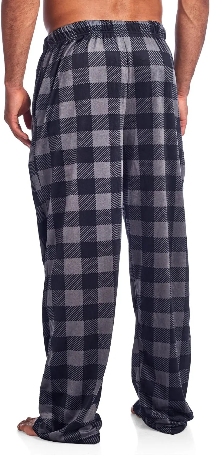 Ashford & Brooks Men's Fleece Pajama Pants, Fuzzy Soft Sleep Lounge Bottoms