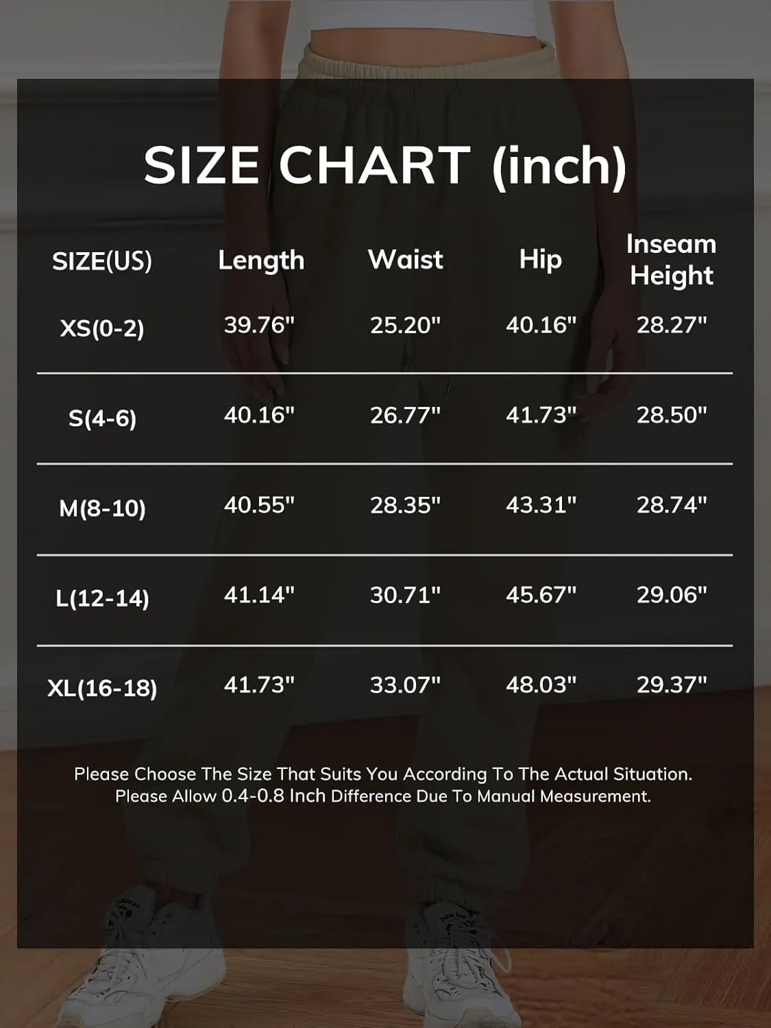 ATHMILE Sweatpants Women Fleece Pockets Winter Fall Fashion Baggy Lounge Pants Joggers