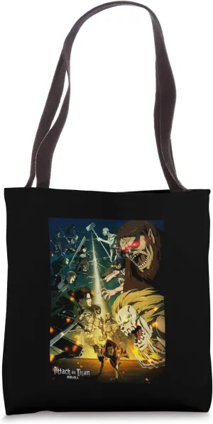 Attack on Titan Season 4 Final Season Poster Anime Tote Bag