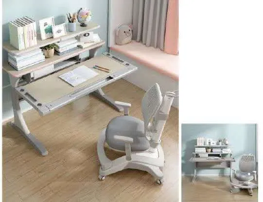 Auslittle Kids Height Adjustable and Tiltable Ergonomic Desk C3C