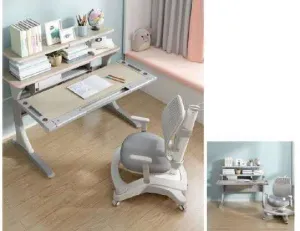 Auslittle Kids Height Adjustable and Tiltable Ergonomic Desk C3C