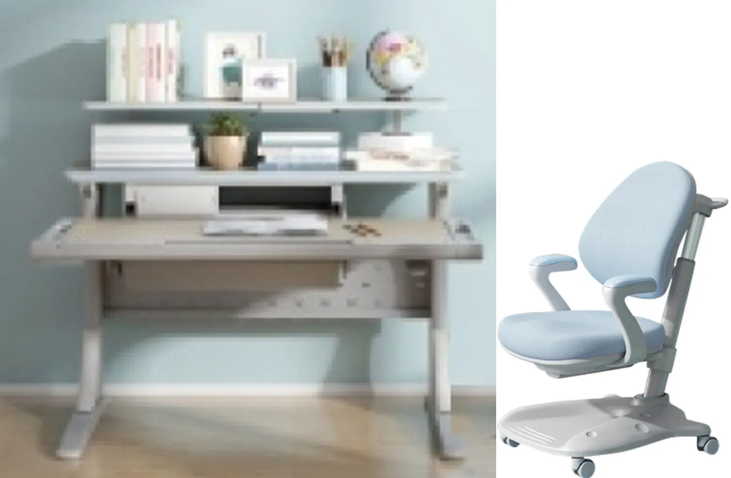 Auslittle Kids Height Adjustable and Tiltable Ergonomic Desk C3C