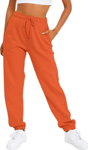 AUTOMET Women's Casual Baggy Fleece Sweatpants