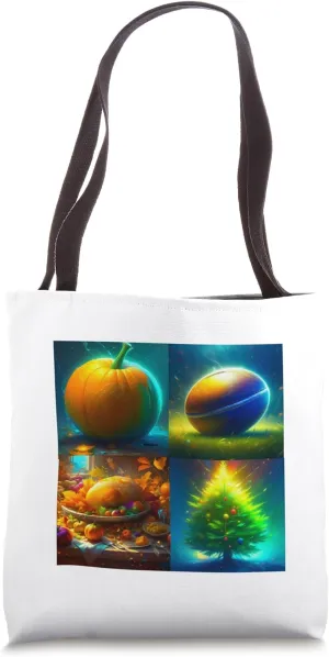 Autumn Season Attire Pumpkin Causal Football Holiday Tote Bag