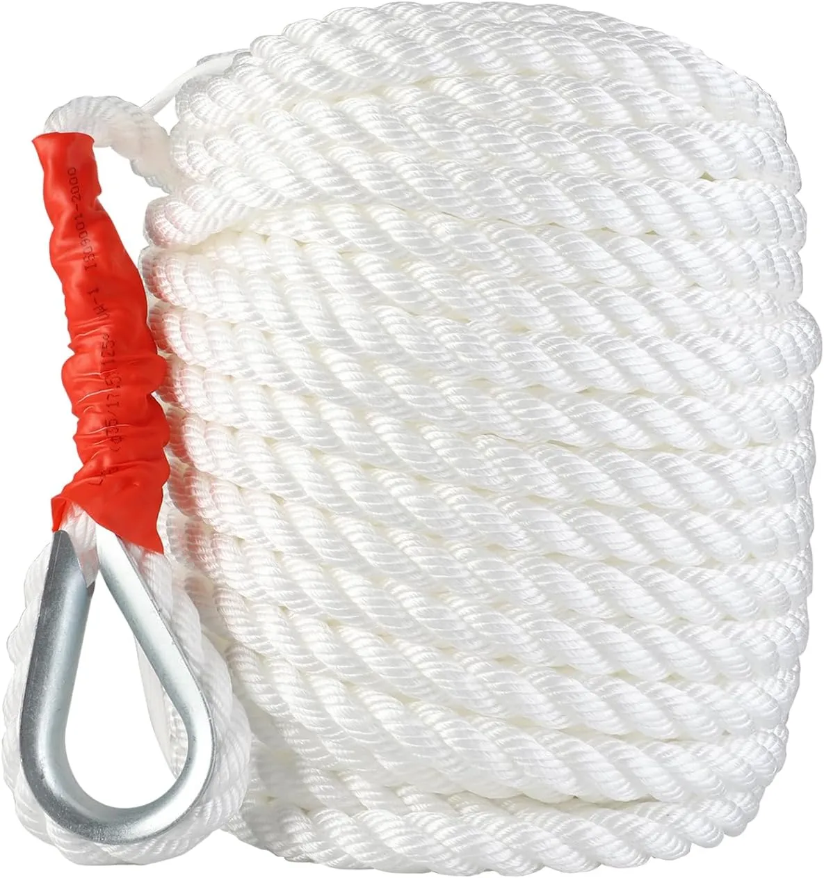 B4B BANG 4 BUCK 3/4" x150' Anchor Rope, Polypropylene Docking Dockline Boat/Sailboat/Mooring/Pull Lines with Thimble, 12592LB Breaking Strain