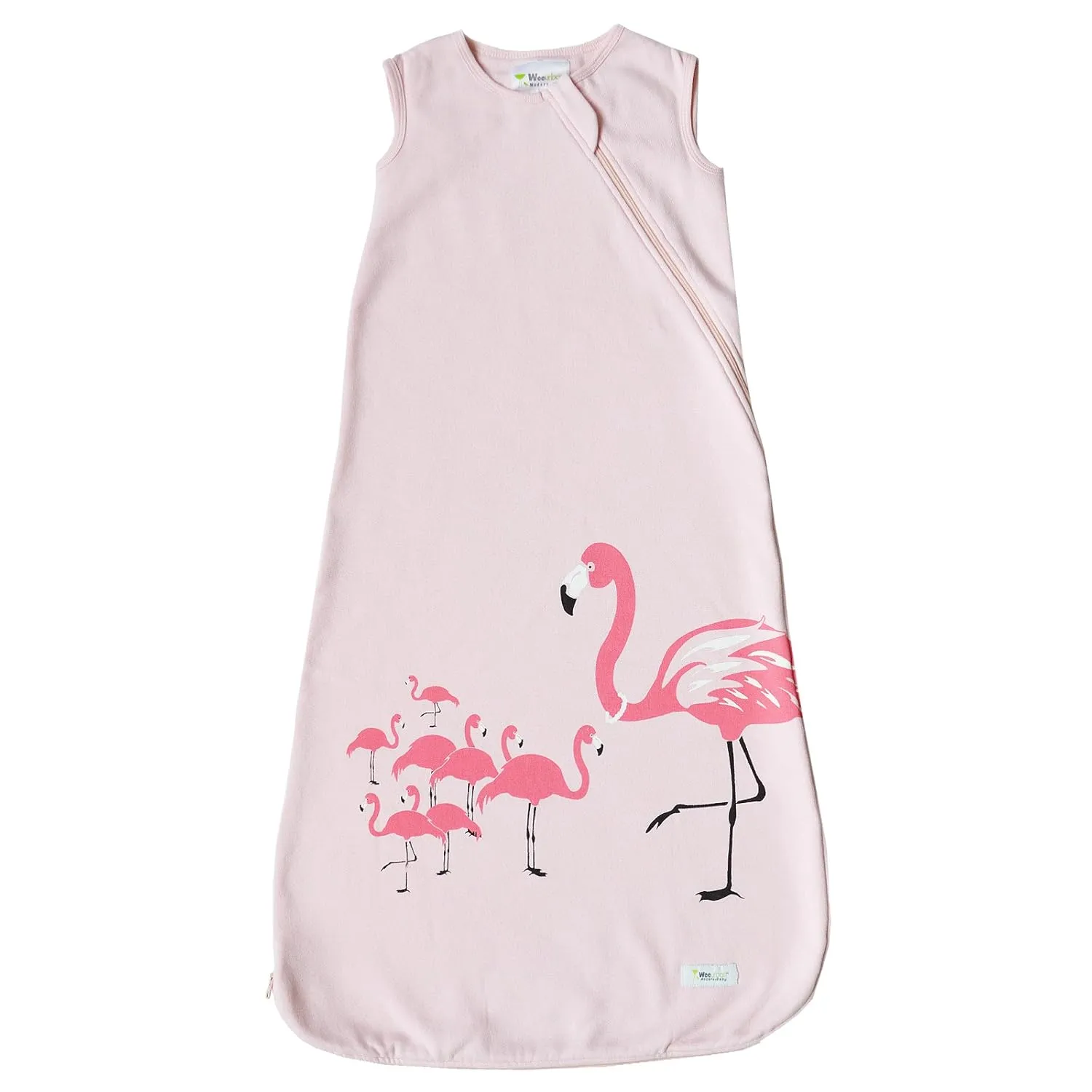 Baby and Toddler Sleeping Bag, Baby Sleeping Sack, Cozy Basics Brand 4 Season, Premium Cotton Blend (Pink Flamingo, Large 18-36m)