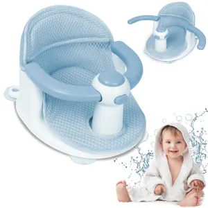 Baby Bath Seat for Babies 6 Months & up, Sure & Secure Suction Cups, Non-Slip Baby Bath Seat, Detachable, Safe & Comfortable Baby Bath Support, Sit Up Bath Seat for Baby (Blue)