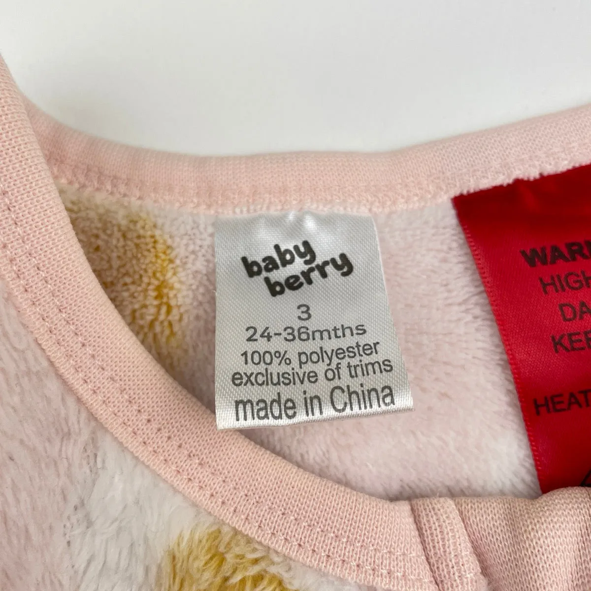 Baby Berry soft fleece sleeping bag, L: 87cm, size 3, Pre-loved
