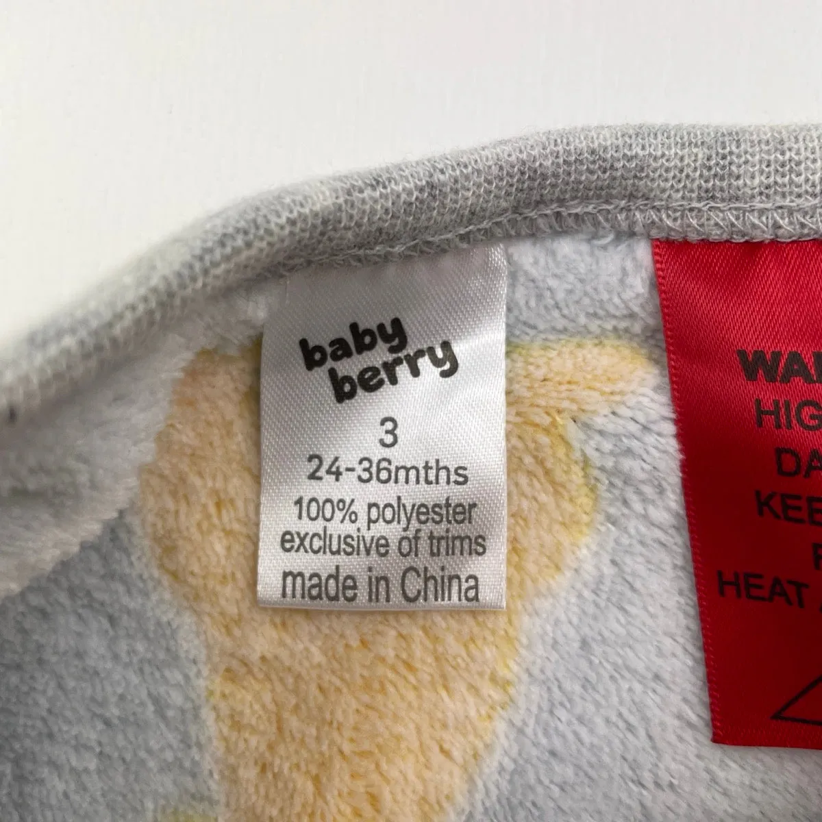 Baby Berry soft fleece sleeping bag, L: 87cm, size 3, Pre-loved