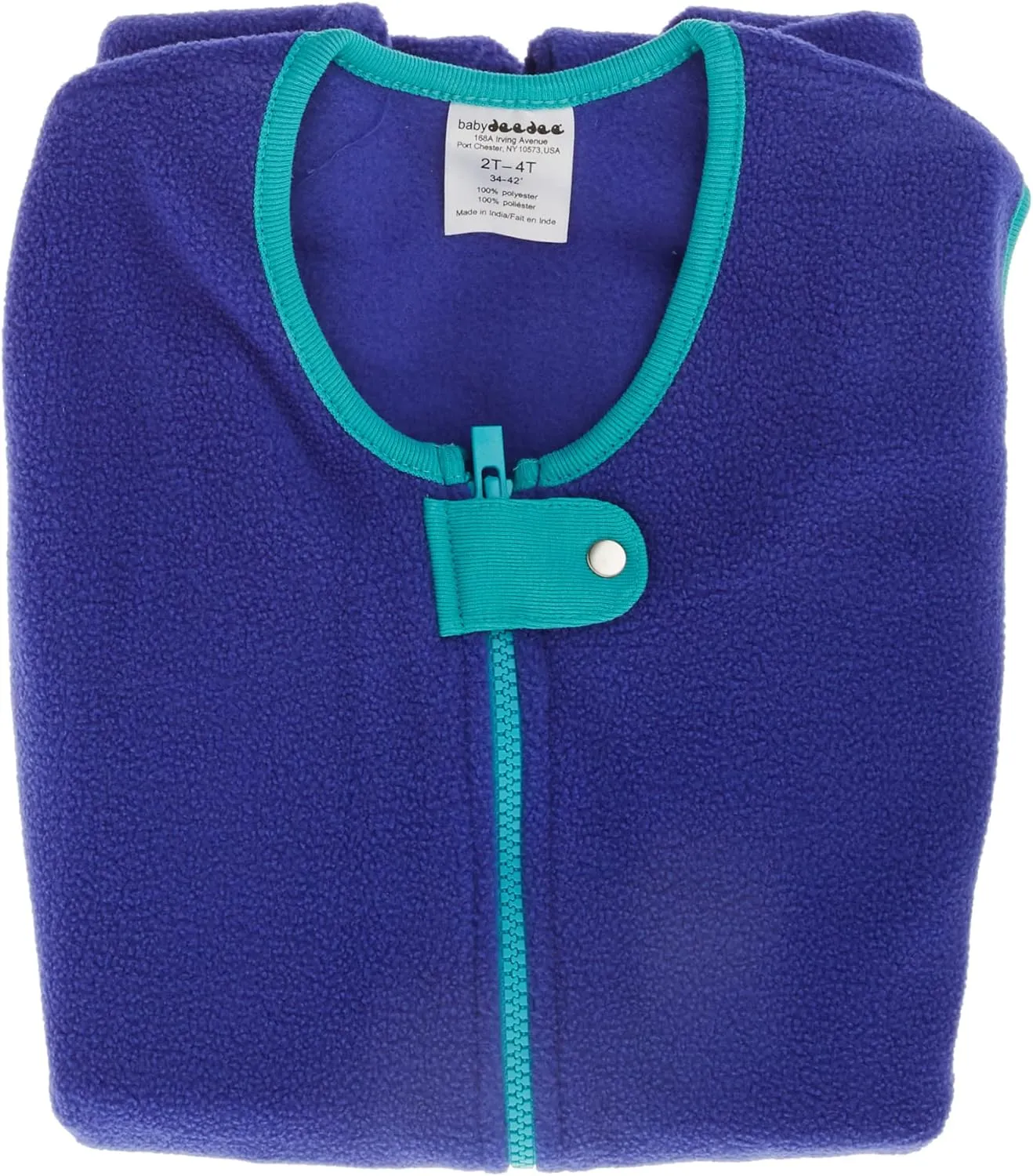 baby deedee Fleece Kicker Sack with Feet Baby Sleep Bag, Peacock, 2-4T