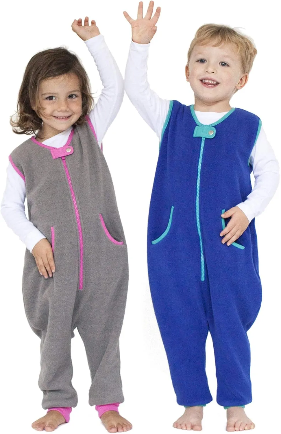 baby deedee Fleece Kicker Sack with Feet Baby Sleep Bag, Peacock, 2-4T