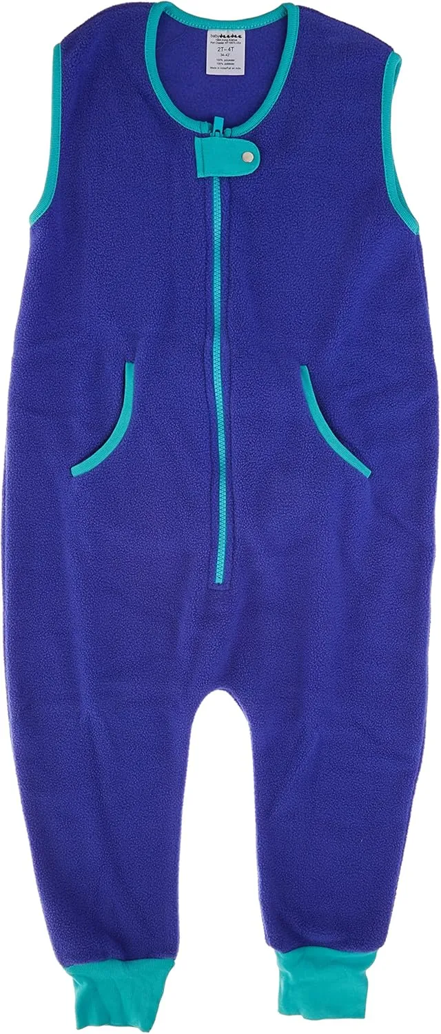 baby deedee Fleece Kicker Sack with Feet Baby Sleep Bag, Peacock, 2-4T