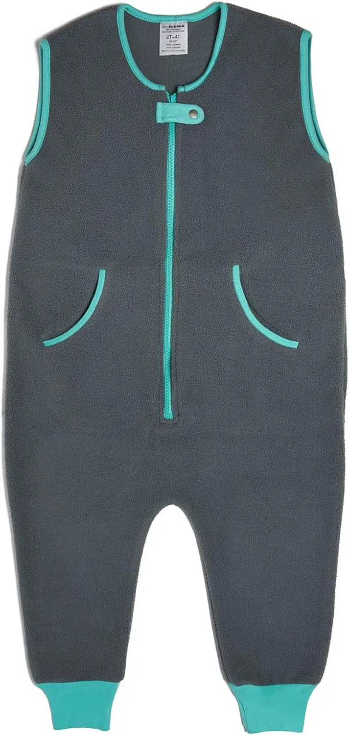 Baby Deedee Fleece Sack with Feet Sleep Bag, Sleep Kicker, Toddler Sleeping Bag, Teal, 2-4 T