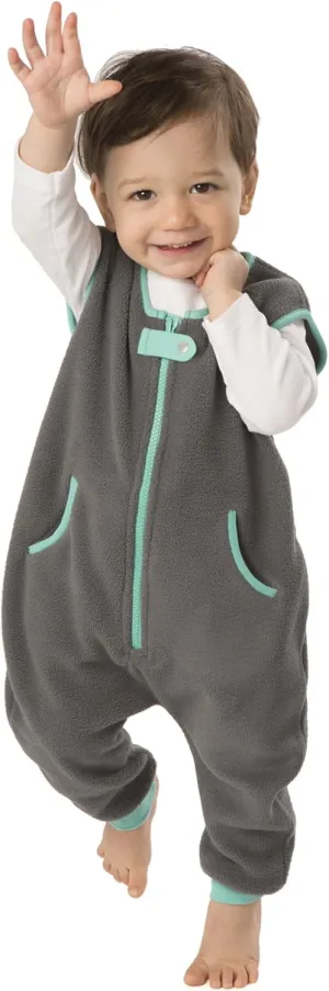 Baby Deedee Fleece Sack with Feet Sleep Bag, Sleep Kicker, Toddler Sleeping Bag, Teal, 2-4 T