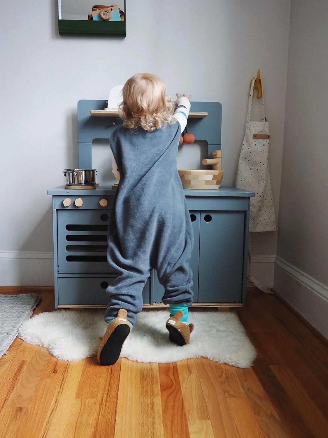 Baby Deedee Fleece Sack with Feet Sleep Bag, Sleep Kicker, Toddler Sleeping Bag, Teal, 2-4 T